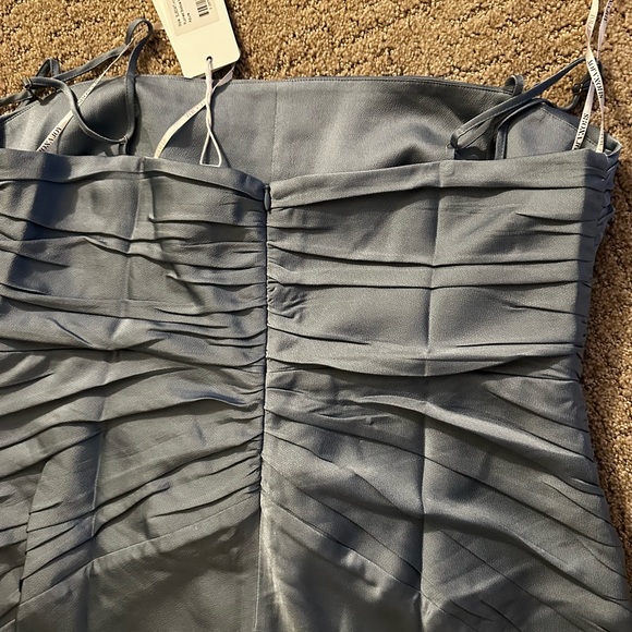 Shona Joy luxe ruched bodice midi dress in color Azure - Picture 4 of 12